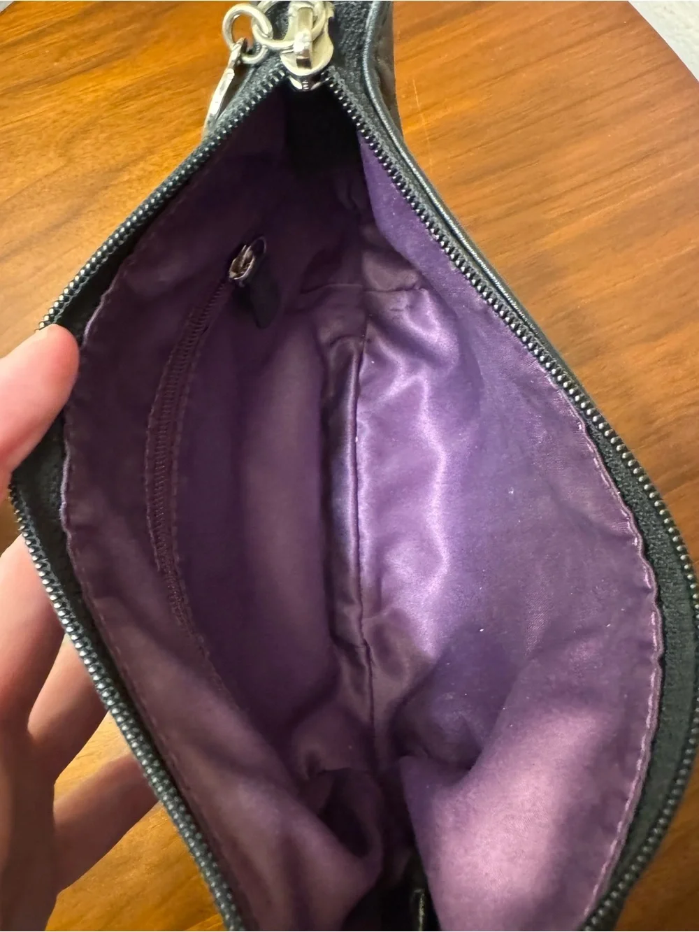 Coach leather pleated